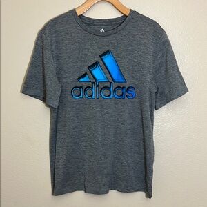 Adidas Gray Youth Athletic Short Sleeve T-Shirt